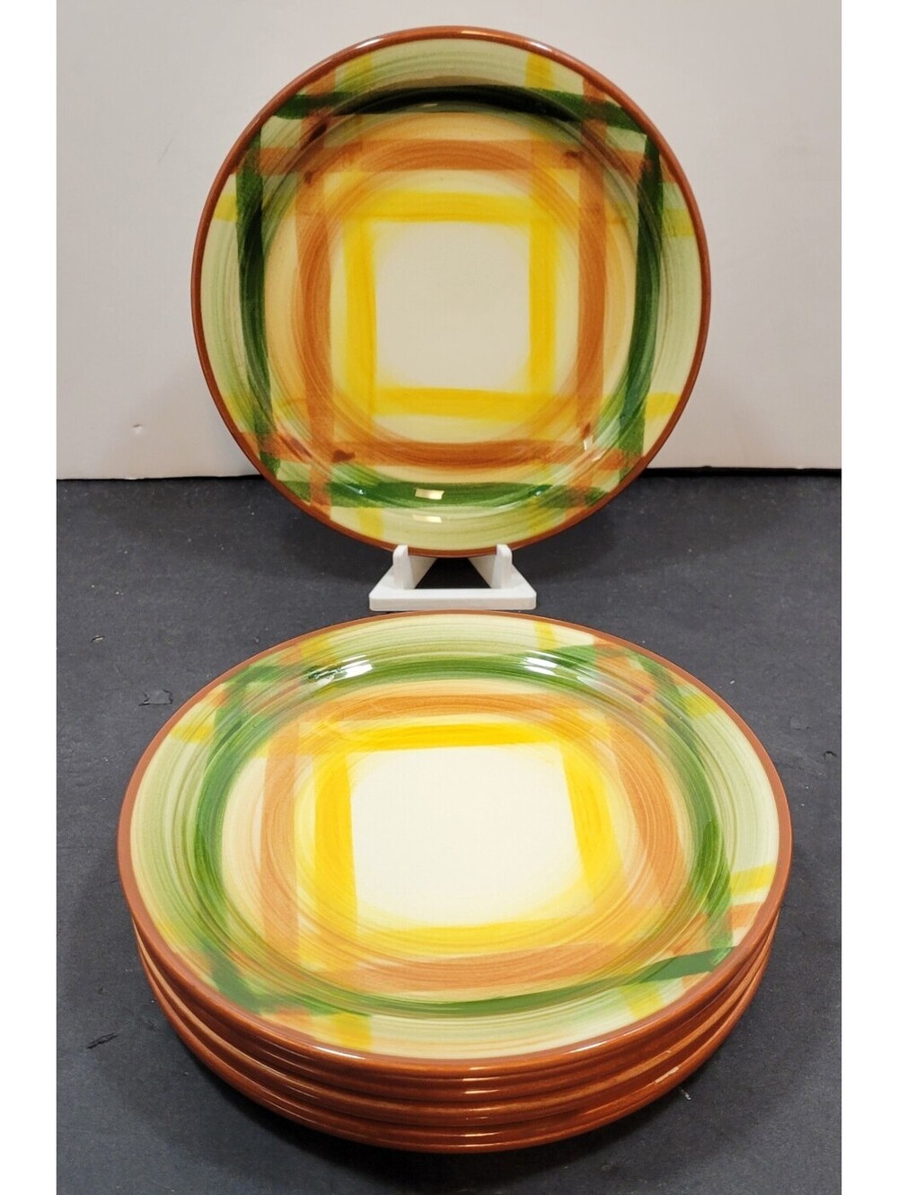 MCM Metlox Vernonware Poppytrail Homespun 6.25" Appetizer/Dessert Plates - 8 Pcs